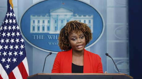FILE PHOTO: White House Press Secretary Karine Jean-Pierre.
